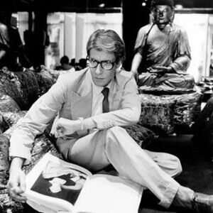 CHRISTIAN DIOR MONSIEUR MEN'S VINTAGE PIN STRIPED PURE WOOL FLAT FRONT TROUSERS